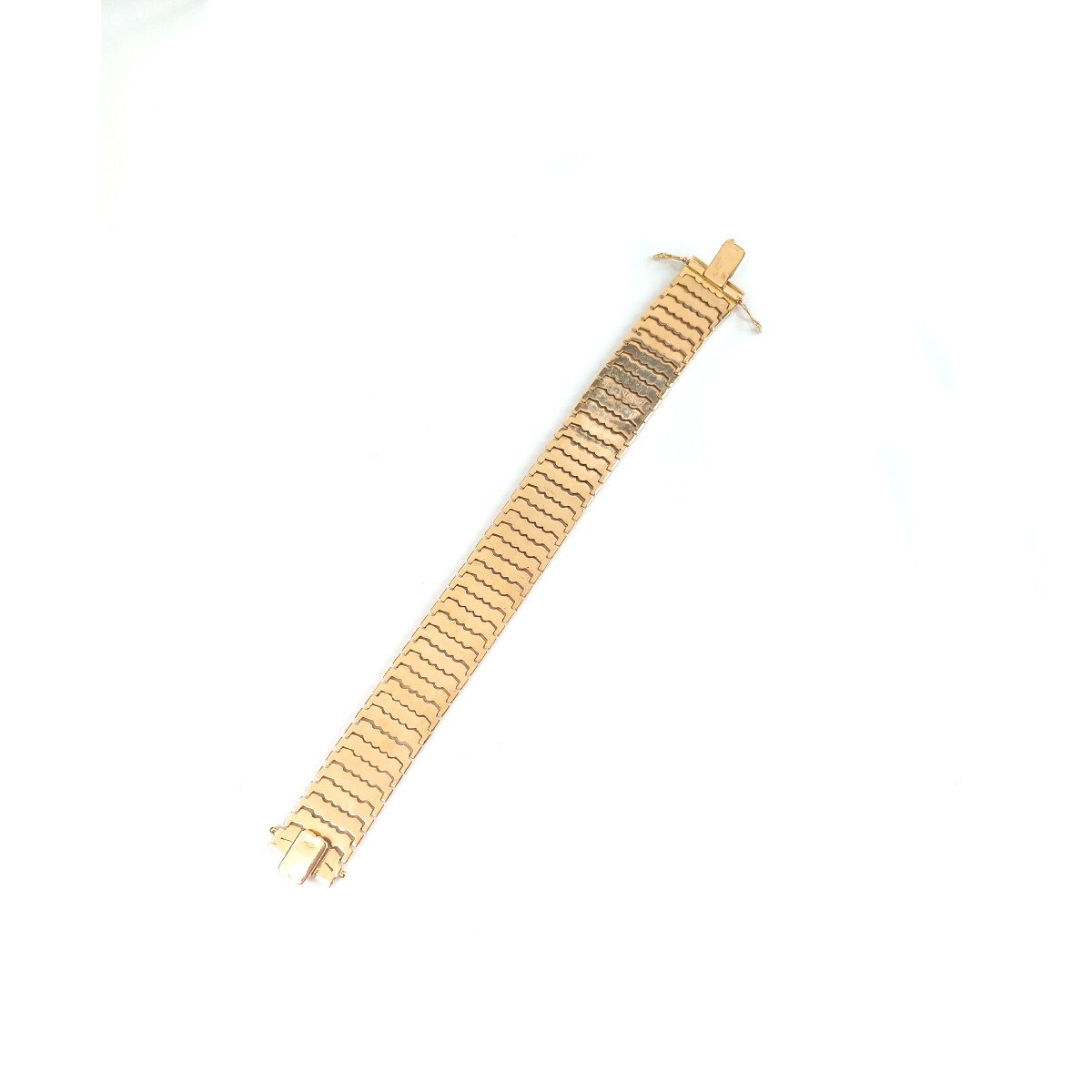 Bracelet d'occasion or 750 jaune maille fantaisie 18.5 cm - vue 3