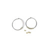 Boucles d'oreilles d'occasion or 750 blanc perles de culture de chine - vue V4