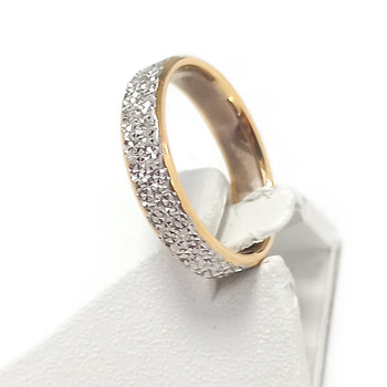 Tweedehands 2 gouden 750 diamanten ring
