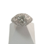 Bague d'occasion or 750 blanc platine diamants - vue 1