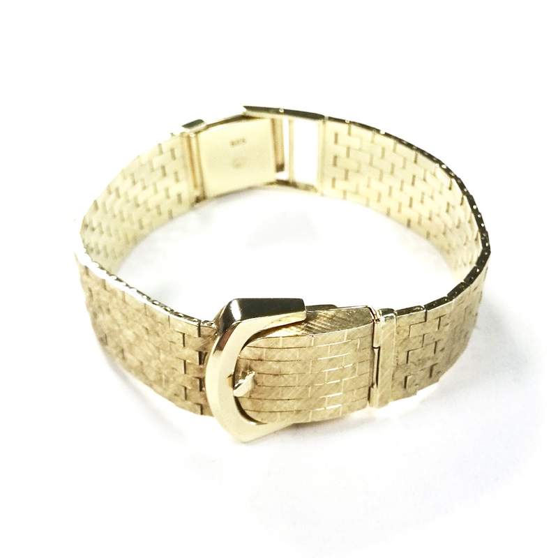 Piaget tweedehands horloge met 585 geelgouden armband 17 cm - bekijk 3