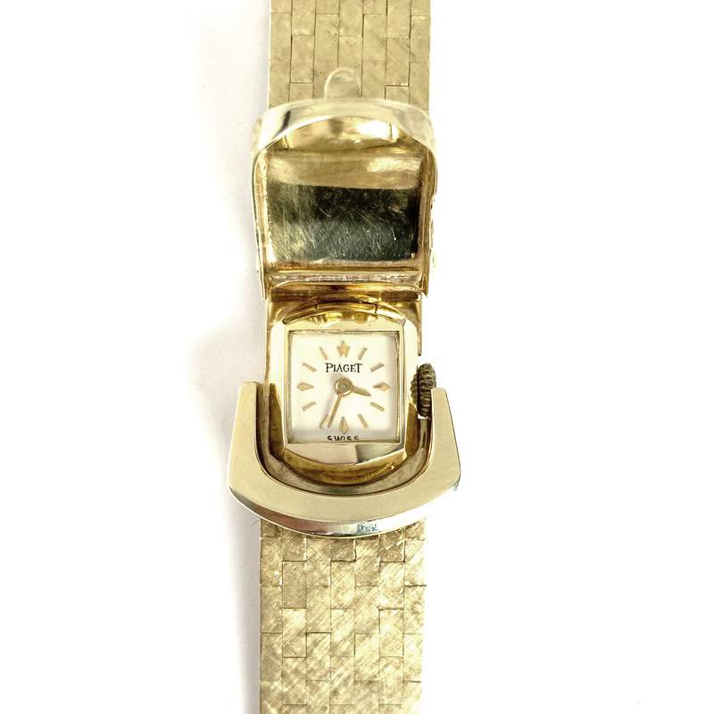 Tweedehands Piaget 585 geelgouden armbandhorloge 17 cm - bekijk 7