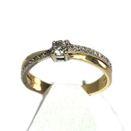 Bague d'occasion or 750 jaune diamants