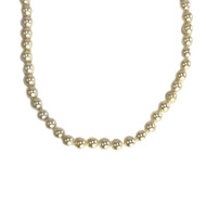 Collier Choker d'occasion or 750 jaune perles de culture du Japon 65 cm