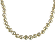 Collier choker d'occasion or 750 jaune perles de culture du japon 50 cm