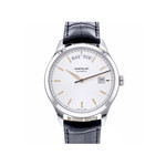 Montre d'occasion Montblanc Héritage automatique homme acier bracelet cuir noir - vue 1