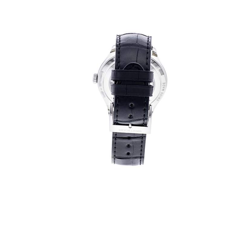 Montre d'occasion Montblanc Héritage automatique homme acier bracelet cuir noir - vue 4