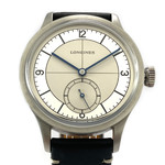 Montre d'occasion Longines Heritage Collection automatique homme acier bracelet cuir - vue 1