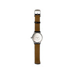 Montre d'occasion Longines Heritage Collection automatique homme acier bracelet cuir - vue 3
