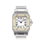 Montre d'occasion Cartier Santos mixte or jaune 750 bracelet acier or jaune 750 - vue 1