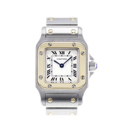 Montre d'occasion Cartier mixte or jaune 750 bracelet acier or jaune 750