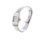 Montre d'occasion Cartier Santos mixte or jaune 750 bracelet acier or jaune 750 - vue 2