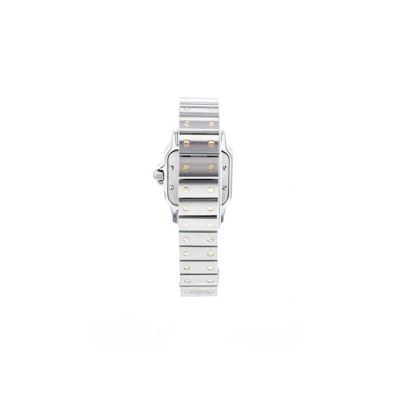 Montre d'occasion Cartier Santos mixte or jaune 750 bracelet acier or jaune 750 - vue 4