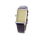 Montre d'occasion Jaeger Lecoultre Reverso mécanique homme or jaune 750 bracelet cuir marron - vue 6