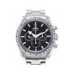 Montre d'occasion Omega Speedmaster automatique homme chronographe acier cuir noir - vue 1