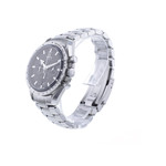 Montre d'occasion Omega Speedmaster automatique homme chronographe acier cuir noir - vue 2