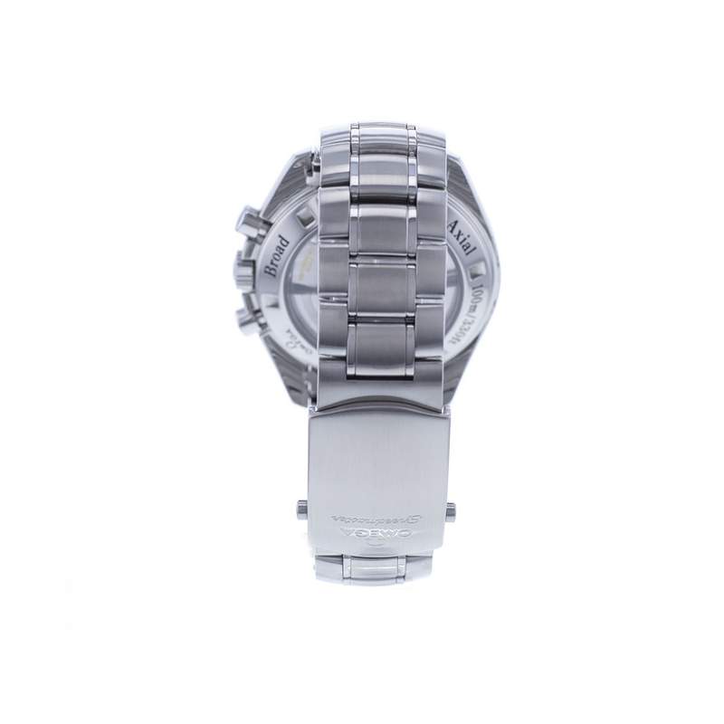 Montre d'occasion Omega Speedmaster automatique homme chronographe acier cuir noir - vue 4