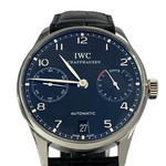 Montre d'occasion IWC Portugaise automatique homme acier cuir - vue 1