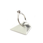 Solitaire d'occasion or 750 blanc diamant - vue 2