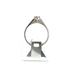 Solitaire d'occasion or 750 blanc diamant - vue 3