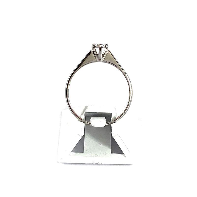 Solitaire tweedehands goud 750 witte diamant - bekijk 3