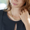 Collier d'occasion or 750 jaune maille haricot 47 cm - vue Vporté 1