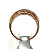 Bague d'occasion or 750 rose diamants - vue V3