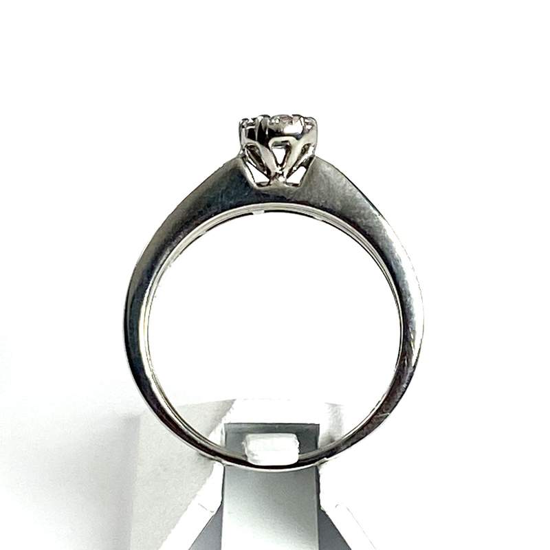 Tweedehands gouden ring 750 witte diamanten - bekijk 3.