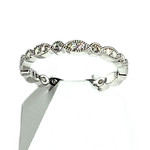 Bague tour complet d'occasion or 750 blanc diamants - vue 1