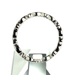 Bague tour complet d'occasion or 750 blanc diamants - vue 3