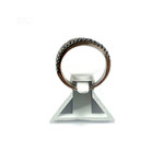 Bague d'occasion or 585 blanc diamants blancs et bleus traités - vue 3