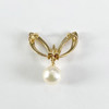 Pendentif d'occasion or 750 jaune diamant perle japon - vue V2