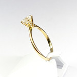 Solitaire d'occasion or 750 jaune diamant - vue 2