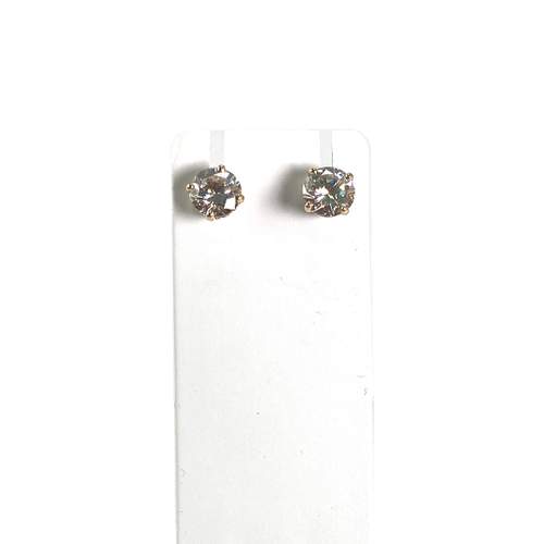 Boucles d'oreilles d'occasion or 750 jaune diamant