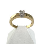 Bague d'occasion or 750 jaune et diamant - vue 1