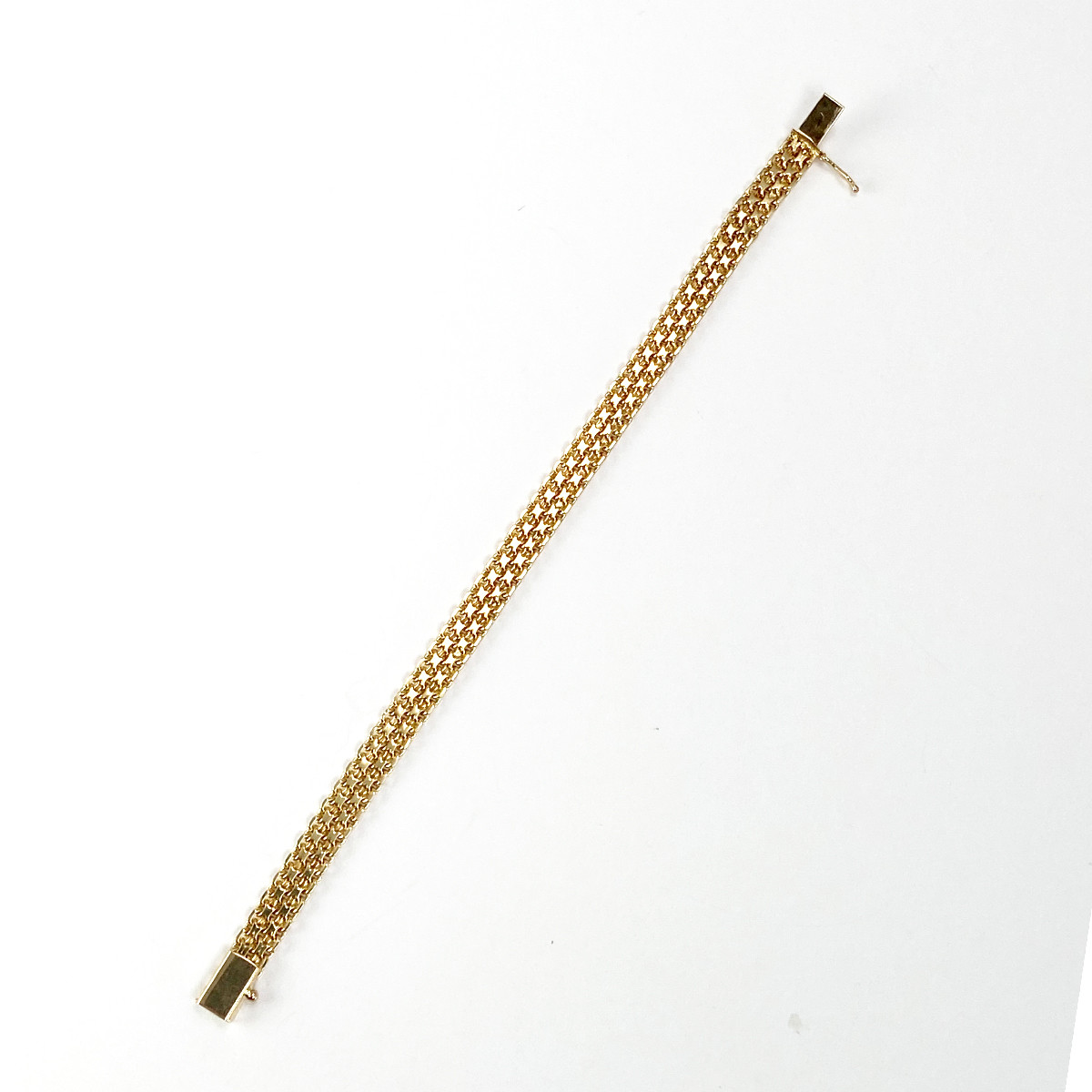 Bracelet d'occasion or 750 jaune maille fantaisie 18 cm - vue 3