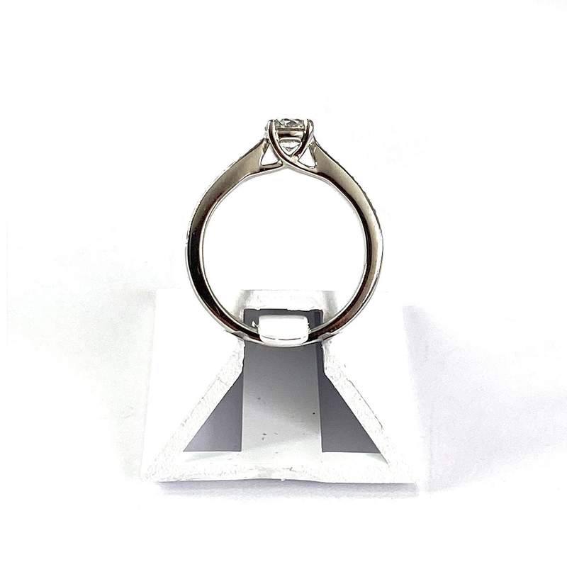 Second hand gold 750 white diamonds ring - view 3