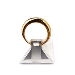 Bague d'occasion or 750 jaune saphir diamants - vue 3