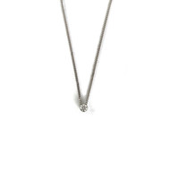 Collier d'occasion or 375 blanc diamant 45 cm