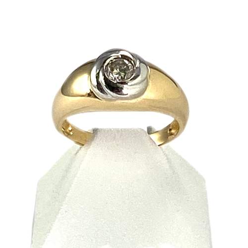 Bague d'occasion or 750 2 tons diamants