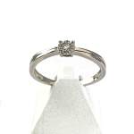 Bague d'occasion or 375 blanc diamants - vue 1