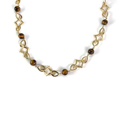Collier d'occasion or 750 jaune maille fantaisie 70 cm