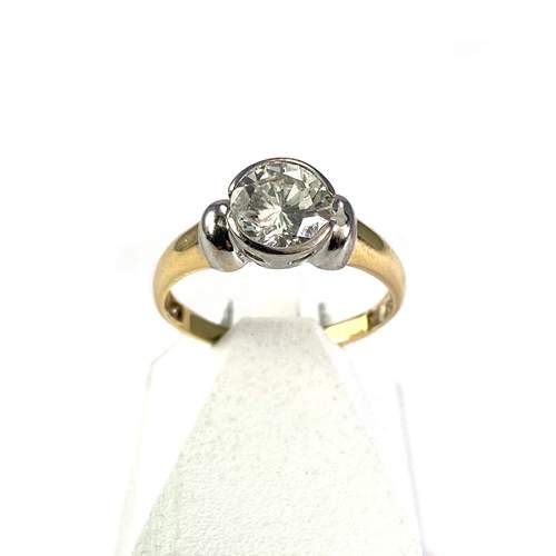 Solitaire d'occasion or 750 2 tons diamant