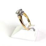 Solitaire d'occasion or 750 2 tons diamant - vue 2