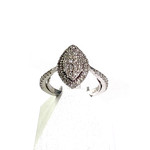 Bague d'occasion or 750 blanc diamants - vue 1