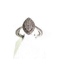 Bague d'occasion or 750 blanc diamants