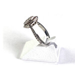 Bague d'occasion or 750 blanc diamants - vue 2