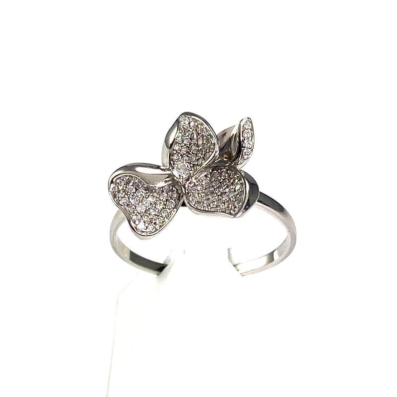 Bague d'occasion or 750 blanc diamant - vue 1