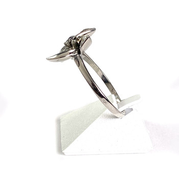 Tweedehands gouden 750 witte diamanten ring