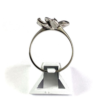 Tweedehands gouden 750 witte diamanten ring